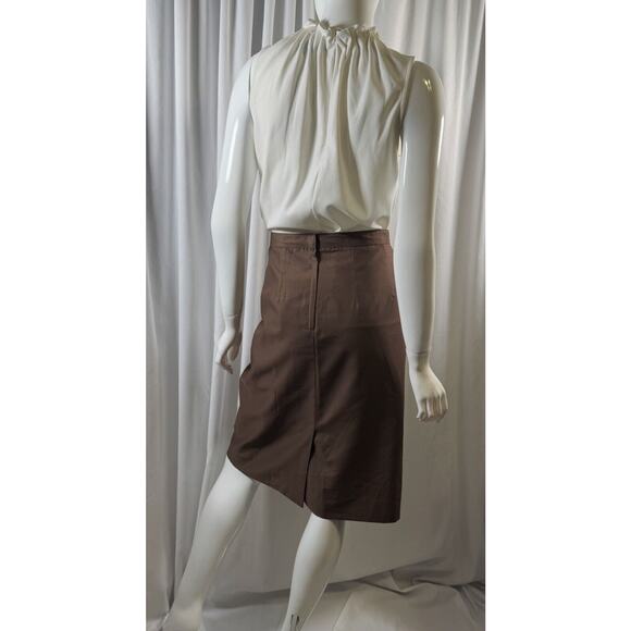 Classic Handmade Pencil Skirt, Charcoal Brown, Sz: 10, 64-63 - Picture 16 of 16